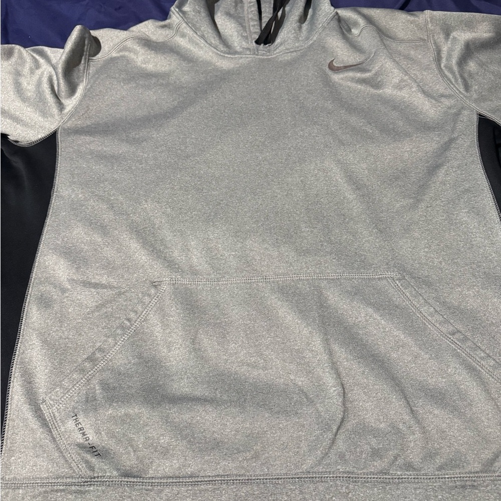 Nike Men's Gray Performance Hoodie Sweatshirt XXL Therma Fit